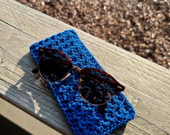 Gehaakt zonnebrilhoesje, katoengaren, handgemaakt, zachte en stijlvolle houder, zonnebril, beschermhoes