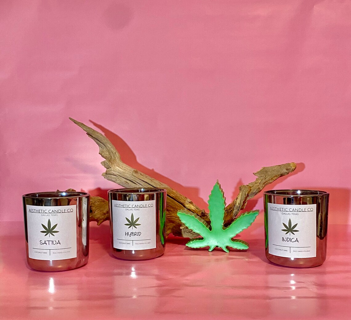 420 hemp derived scented candles with cbd Etsy
