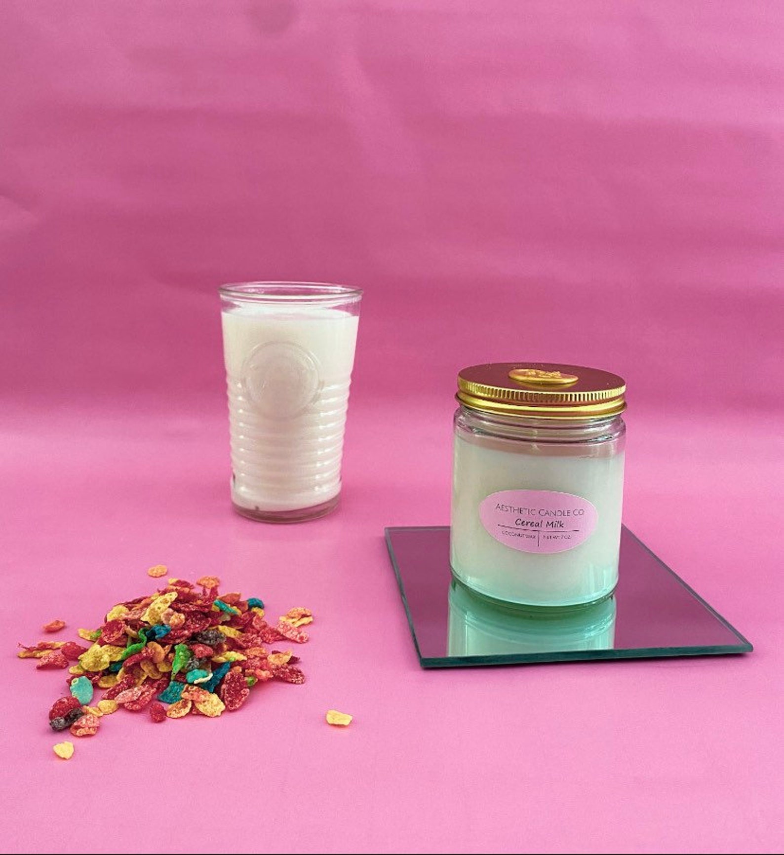 Cereal Milk Candle fruity Pebbles Etsy