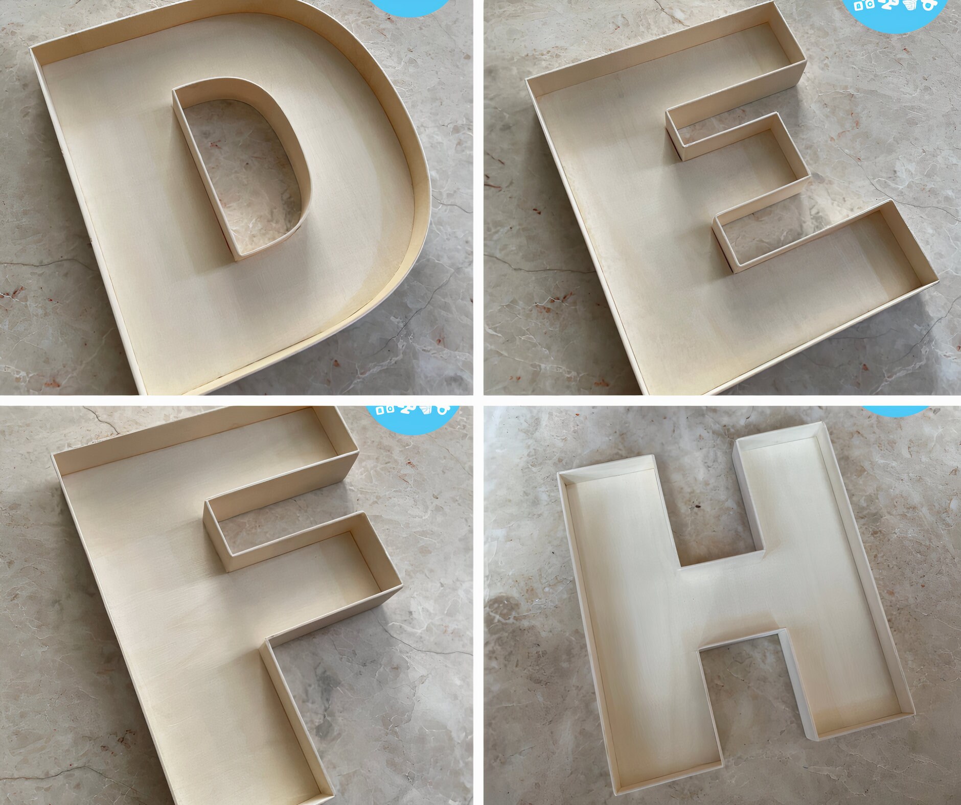 Wooden Fillable Alphabet Letter Gift Boxes Etsy