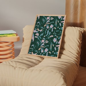 Kendi - Tropical Abstract Art Print | Green Leaf Pattern | Modern Nature Wall Decor | Hahnemühle Fine Art Print&quot;