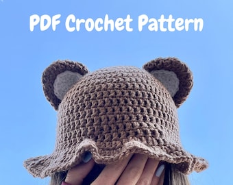 Bear Bucket Hat Crochet Pattern