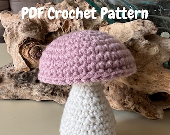 Virkmönster för amigurumi-svampar i PDF-format
