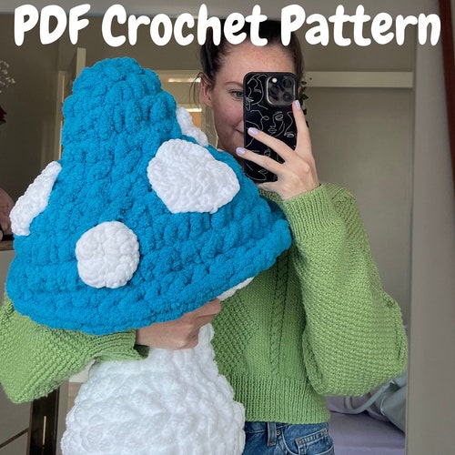 Giant Mushroom Pillow Crochet Pattern Etsy