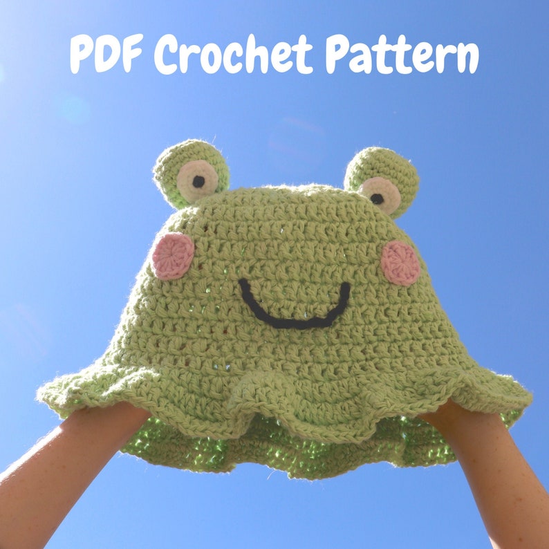 Frog Bucket Hat Crochet Pattern PDF - Etsy Canada