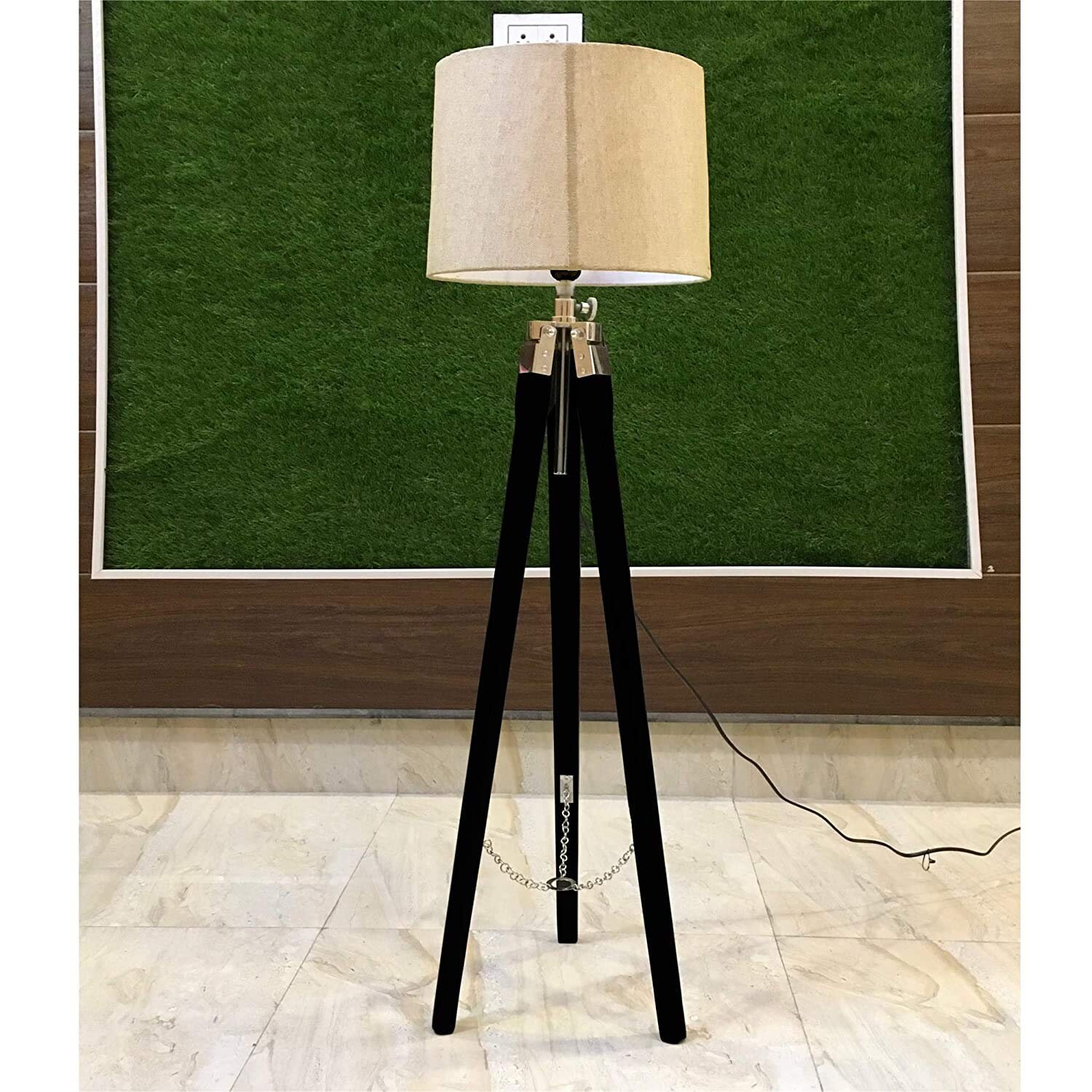 Tripod Decorative Floor Lamp Stand With Bulb and Wiring Full Etsy