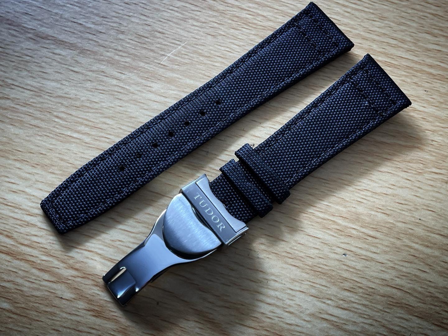 Tudor black 20mm 22mm Band nylon/leather For Tudor Watch Etsy