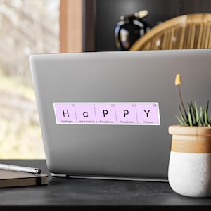 HaPPY Periodic Table Sticker Set, Vinyl Kiss-Cut Stickers, Chemical, Science Decals, Chemistry , Laptop Decal