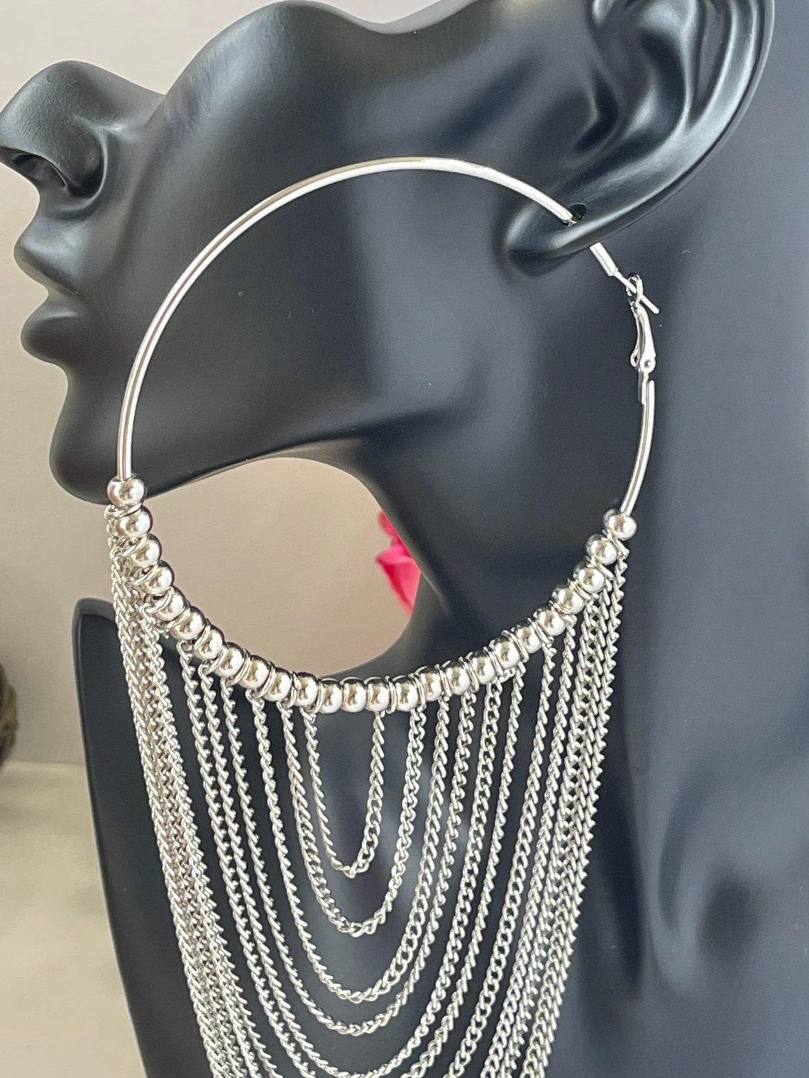 Extra Large Statement Hoop Earrings / Extravagant Round Hoop Etsy