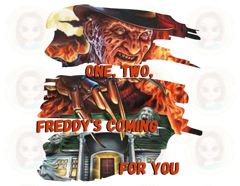 1 2 Freddy Coming For You Lyrics One Two Freddy's Coming For You Nightmare on Elm St Freddy | Etsy
