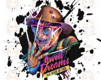 Freddy Krueger Horror PNG, Sweet Dreams Design (Digital Download)