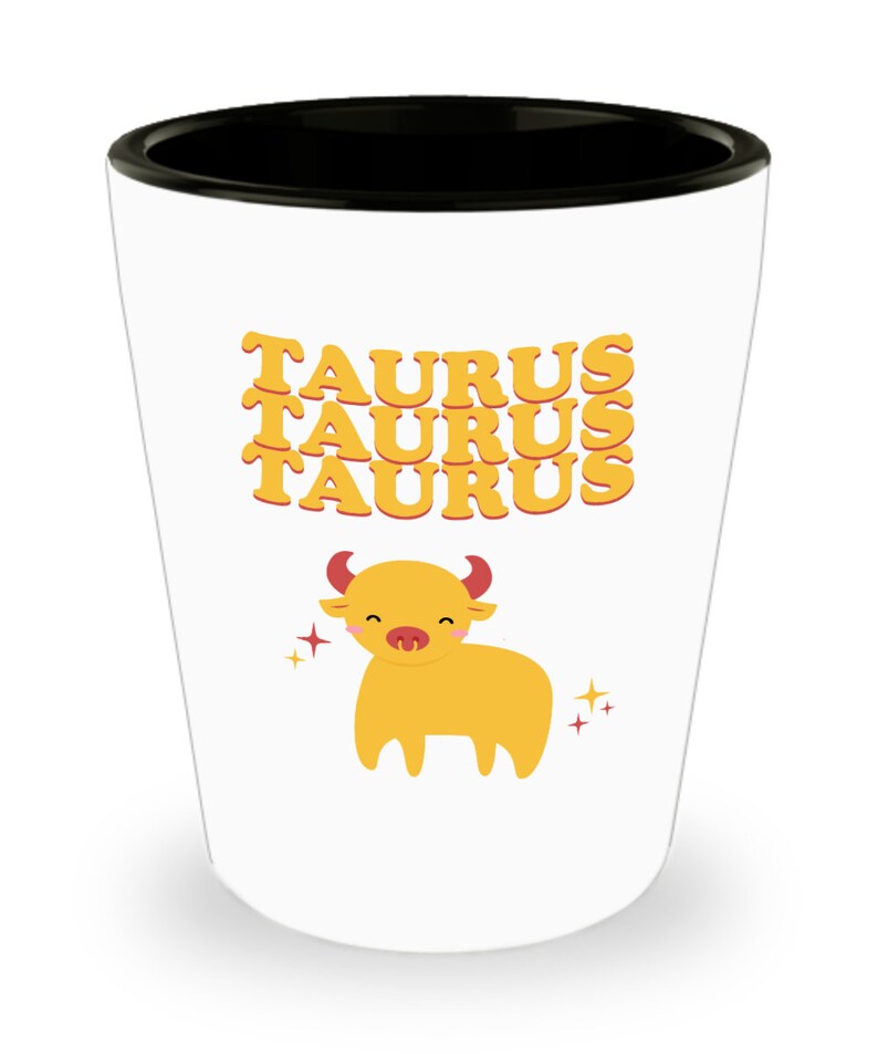 Taurus Shot Glass Gift for Taurus Astrology Shot Glass Custom Mug Astrology Gifts Personalized Mug Taurus Gifts