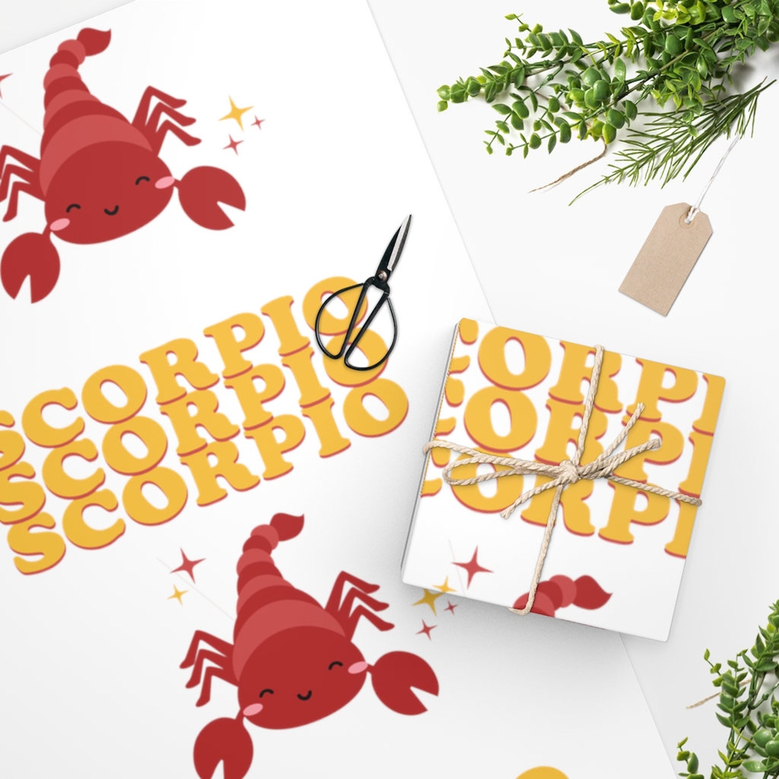 Scorpio Wrapping Paper Scorpio Gift Idea Scorpio Gifts Etsy UK
