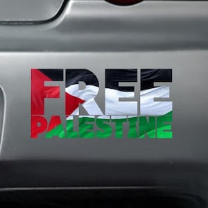 Free Palestine Decal Bumper Sticker -[PROFITS DONATED]- Palestine Sticker | Car Window Sticker | Palestine Sticker | Car Decal | Wall Art