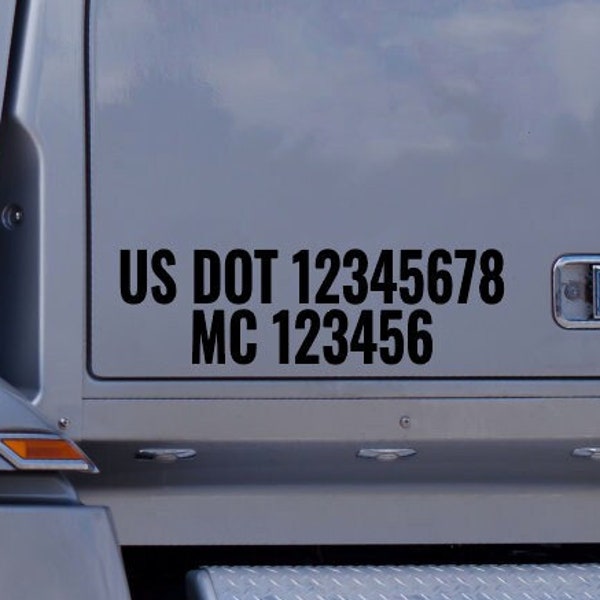Dot Number Truck Decal Etsy