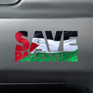 Save Palestine Decal -[PROFITS DONATED]- Palestine Flag Sticker | Free Palestine | Bumper Sticker | Window Decal | Car Sticker |