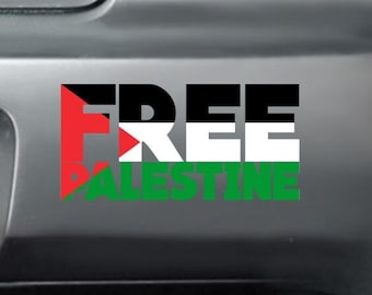 Free Palestine Decal -[PROFITS DONATED]- Palestine Flag Sticker | Pray for Palestine | Bumper Sticker | Window Decal | Palestine Car Sticker