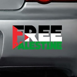 Free Palestine Decal -[PROFITS DONATED]- Palestine Flag Sticker | Pray for Palestine | Bumper Sticker | Window Decal | Palestine Car Sticker