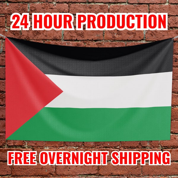 Palestine Banner | Printed Palestine Flag Banner | Free Palestine Banner | Premium Scrim Vinyl Banner |