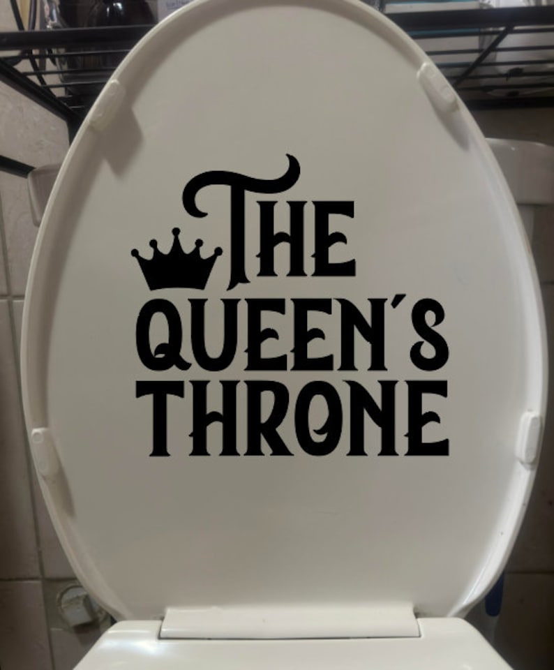 The Queen's Throne Decal Bathroom Decor Toilet Decal - Etsy