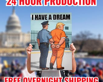 I Have A Dream Poster, No Kings Protest Sign, Rally Anti Trump Resist, Hands Off Political Activist, Save Democracy