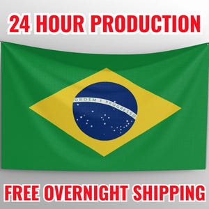 Flag Of Brazil Banner | Brazilian Banner | Premium Scrim Vinyl Banner | Printed Brazil Flag Banner | Printed Wall Hanging Banner |