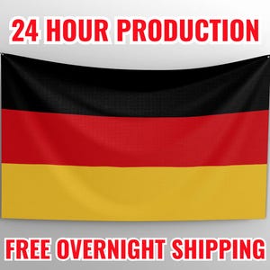 Flag Of Germany Banner | German Banner | Premium Scrim Vinyl Banner | Printed Germany Flag | German Pride | Printed Hanging Wall Banner |