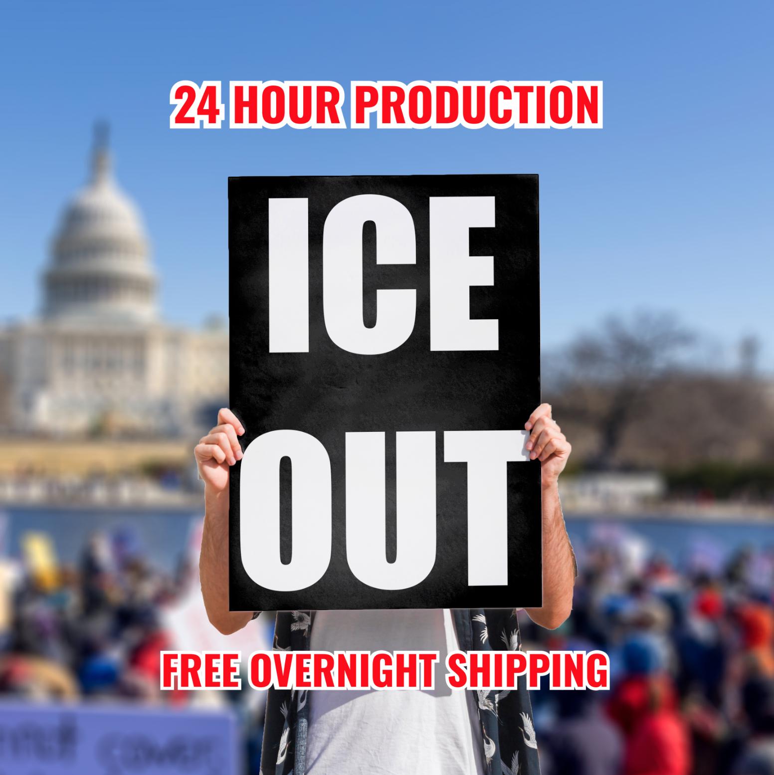ICE OUT Protest Cardstock Poster (double-sided) No Kings Protest Sign ...