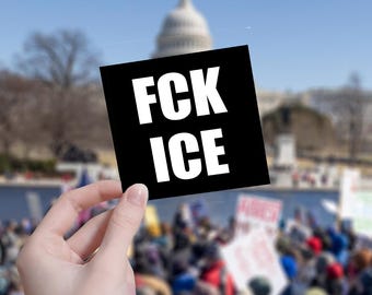 FCK ICE Bumper Sticker, Anti Ice Car Sticker, Abolish Ice Sticker, Stop Ice, Anti Trump Protest, No Kings, Justice for Renee Nicole Good