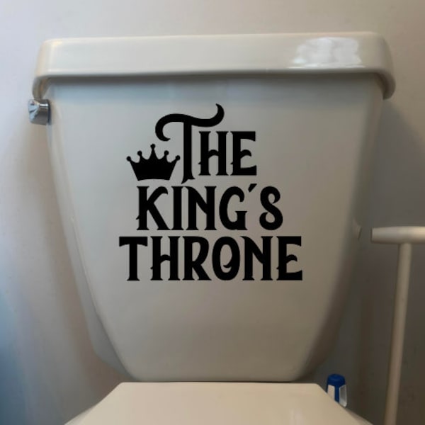 King Toilet Seat Decal Etsy