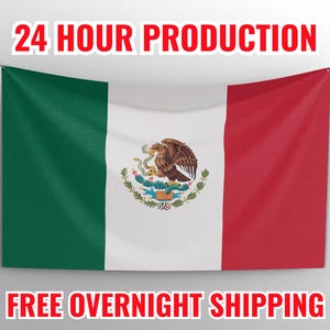 Flag Of Mexico Banner | Mexican Flag Banner | Premium Scrim Vinyl Banner | Printed Flag Of Mexico | Mexican Flag | Printed Wall Hanging Flag