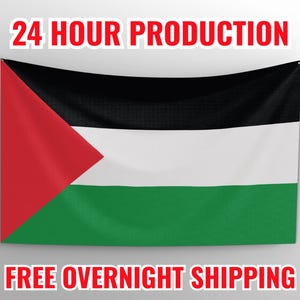 Flag Of Palestine Banner -[PROFITS DONATED]- | Printed Palestine Flag Banner | Free Palestine Banner | Premium Scrim Vinyl Banner |