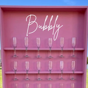 Bubbly Decal | Champagne Wall Sticker | Celebration Sign | Event Sign | Bar Drinks | Bubbly Sticker | Cheers | Party Wall | Booze |