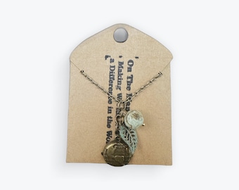 Brass World Necklace with Charms