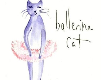 Ballerina Cat Postcard