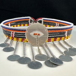 Maasai Tribe Beaded Choker Necklace Black