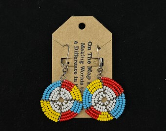 Four Color Circular Earrings from Kenya