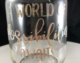 A World of Possibilities Travel Jar