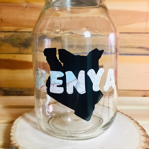 Kenya Travel Fund Jar (Beefcakes Font)