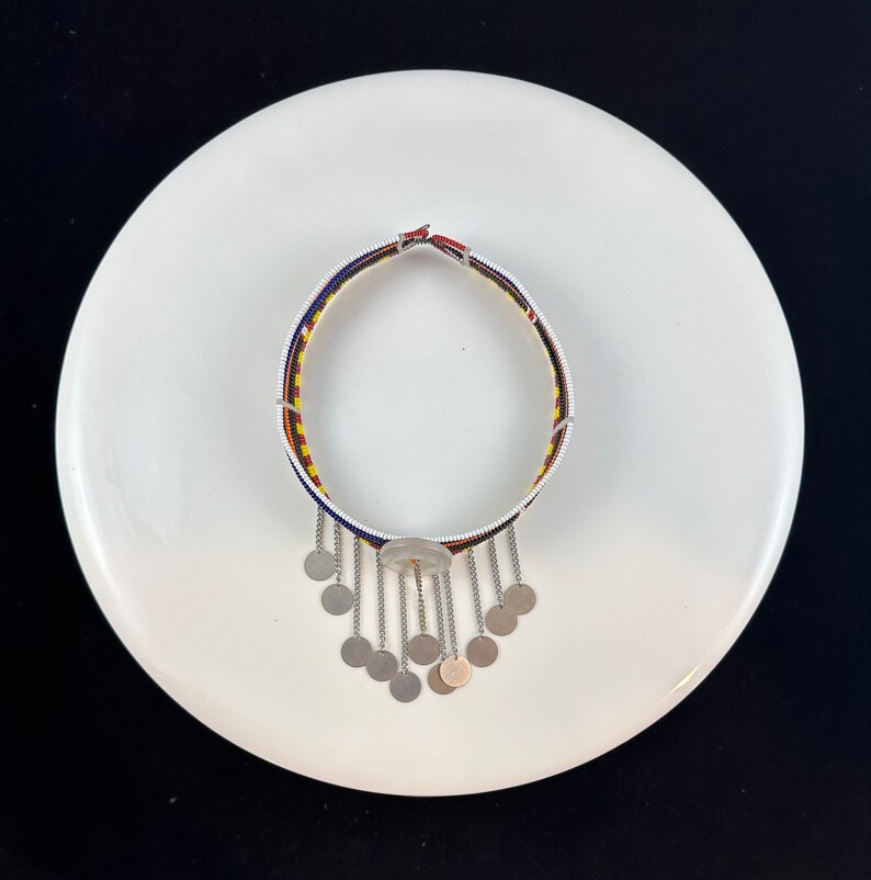 Maasai Tribe Beaded Choker Necklace image 6