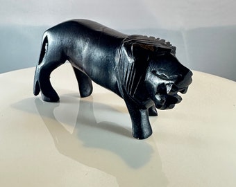 Ebony Lion Carvings