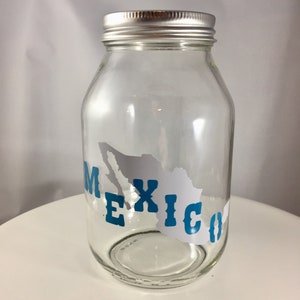 Mexiko Reisedose in Azur und Elefantengrau