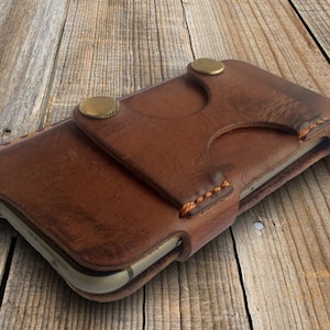 Heavy duty leather Smartphone case, made of genuine leather with a belt clip. Personalization & Lifetime Warranty image 5