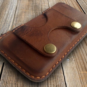 Heavy duty leather Smartphone case, made of genuine leather with a belt clip. Personalization & Lifetime Warranty image 3