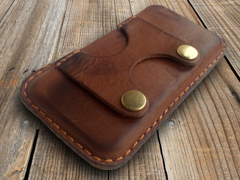 Heavy duty leather Smartphone case, made of genuine leather with a belt clip. Personalization & Lifetime Warranty image 3