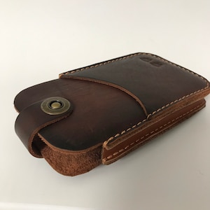 Étui pour iPhone 13-16 en cuir avec clip ceinture + véritable PERSONNALISATION GRATUITE