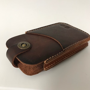 Case for iPhone 6-7-8-X, 11, 12 made of genuine leather with a belt clip + FREE PERSONALIZATION