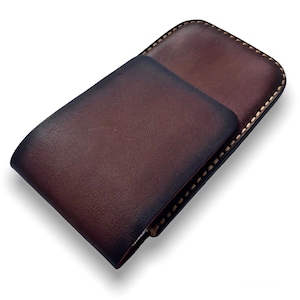 Custodia in vera pelle resistente per iPhone, Samsung, Motorola, Xiaomi, con clip da cintura. + Personalizzazione e garanzia a vita