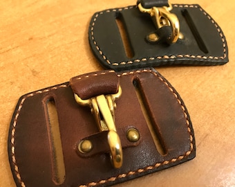Leather Belt Key Hook, Convenient holder for hanging on the lap belt of keys + Personalization & Lifetime Warranty.