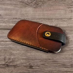 Case for iPhone 13-17 made of leather with a belt clip + genuine FREE PERSONALIZATION